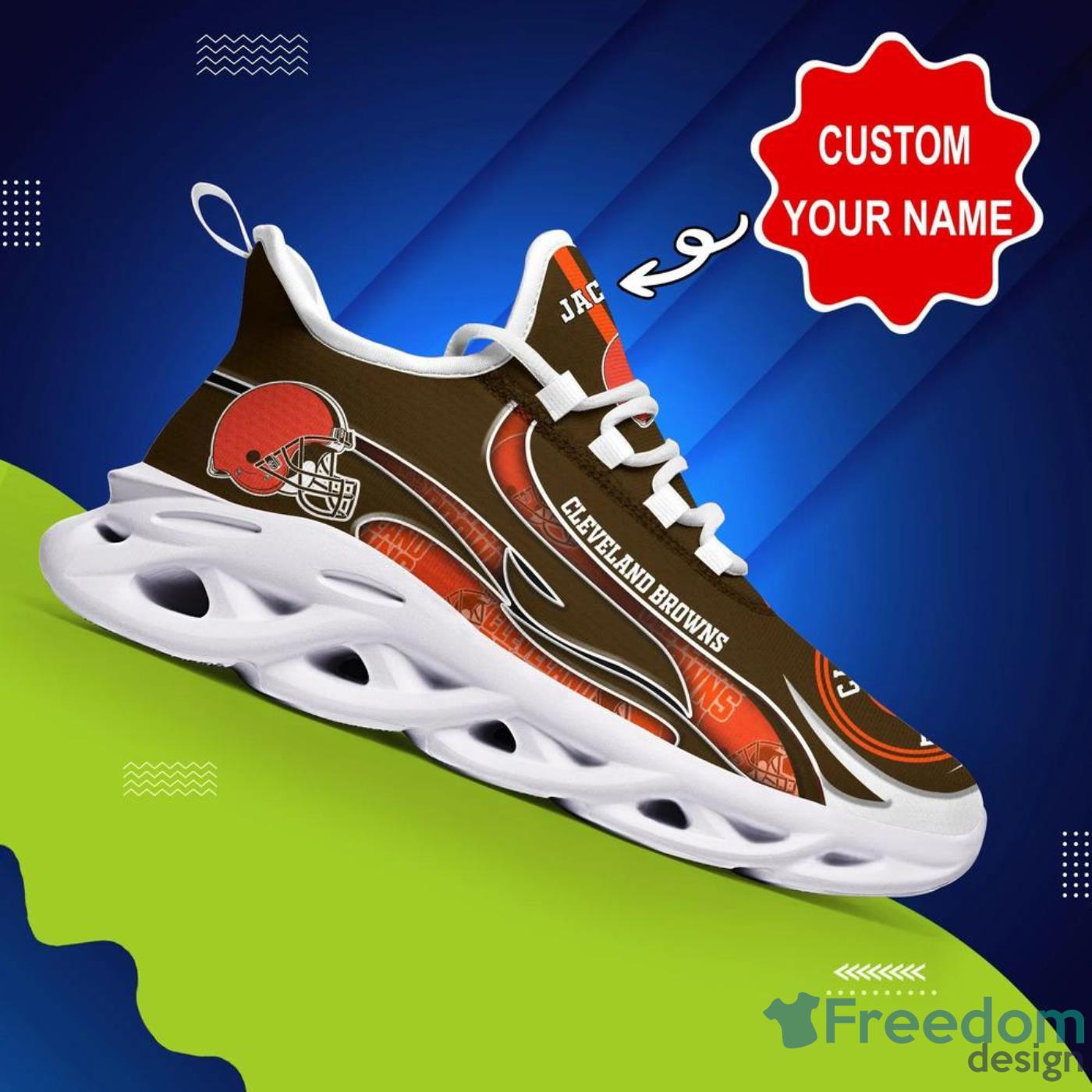 Cleveland Browns Nfl Max Soul Sneakers Sport Shoes - Freedomdesign