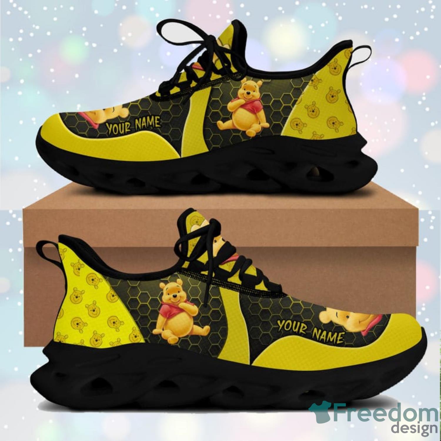 Custom Name Winnie The Pooh Running Sports Sneakers Max Soul Shoes Product Photo 1 Custom Name Winnie The Pooh Running Sports Sneakers Max Soul Shoes Product Photo 1