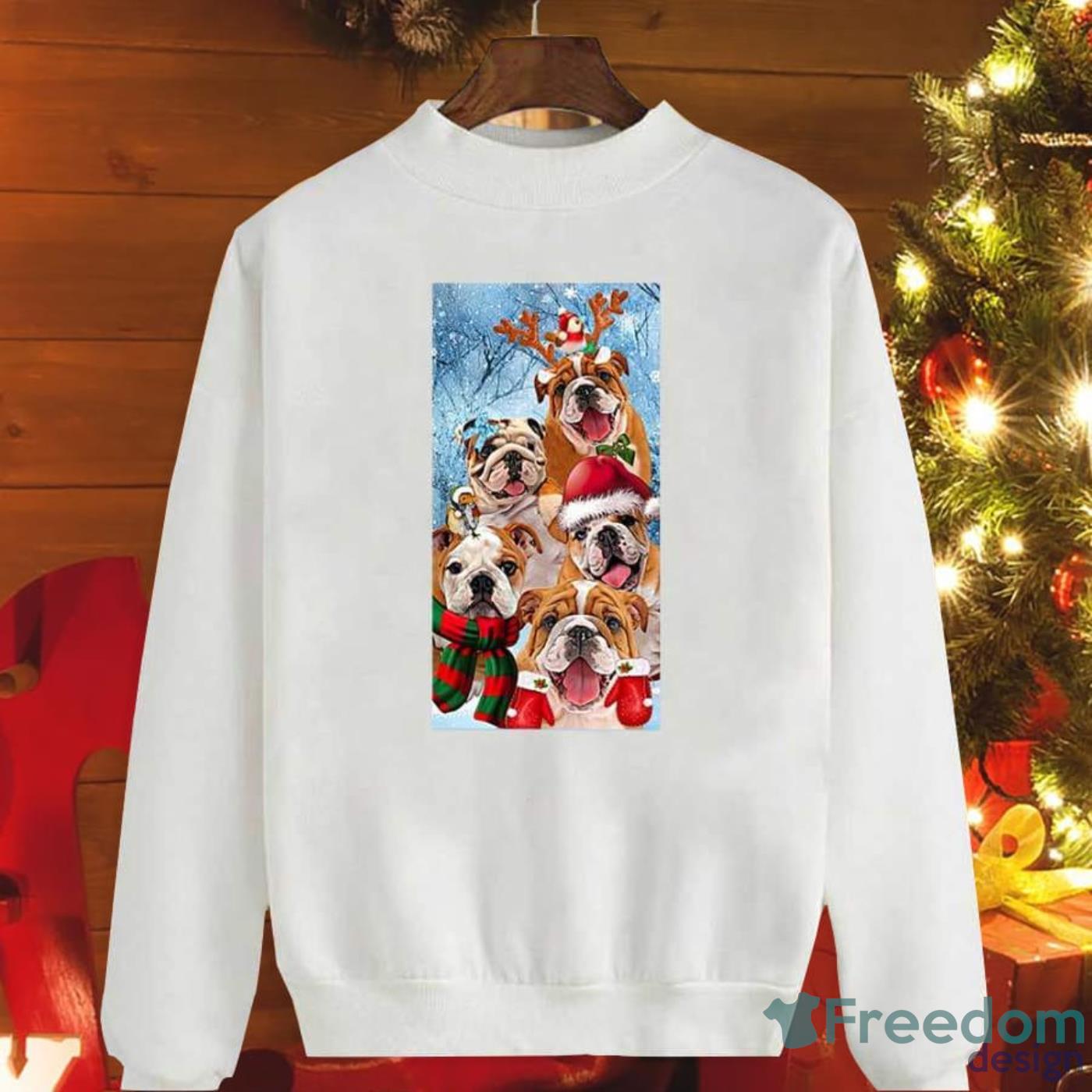 Cute Bulldogs Bulldog Deer Happy Holiday Dog Lover Xmas Gift Christmas Sweatshirt Product Photo 1 Cute Bulldogs Bulldog Deer Happy Holiday Dog Lover Xmas Gift Christmas Sweatshirt Product Photo 1
