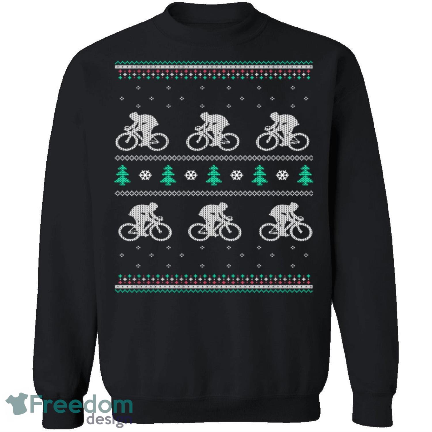 Cycling Knitting Pattern Ugly Christmas Sweatshirt - cycling-knitting-pattern-ugly-christmas-sweatshirt-2