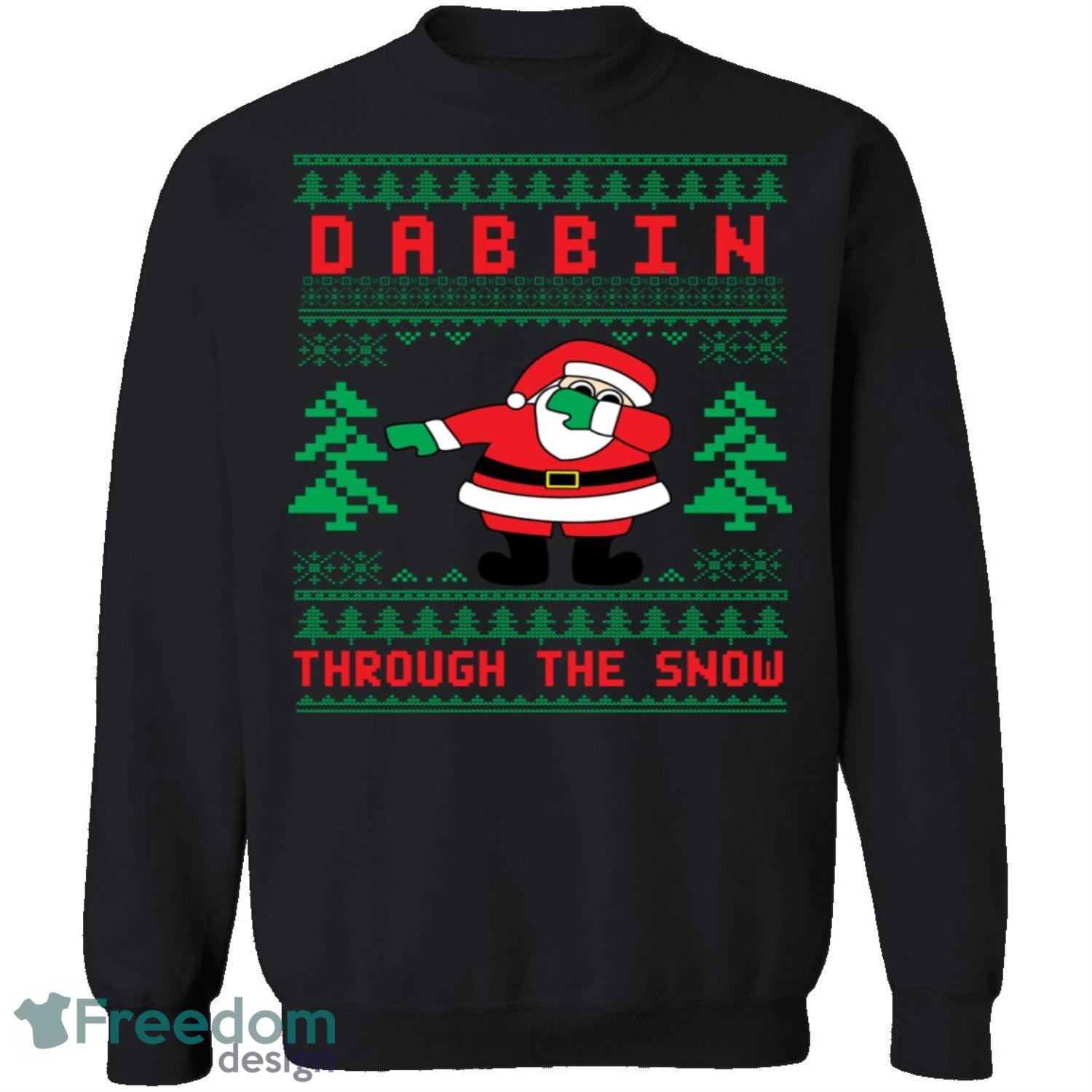 Dabbing Knitting Pattern Ugly Christmas Sweatshirt - dabbing-knitting-pattern-ugly-christmas-sweatshirt-1