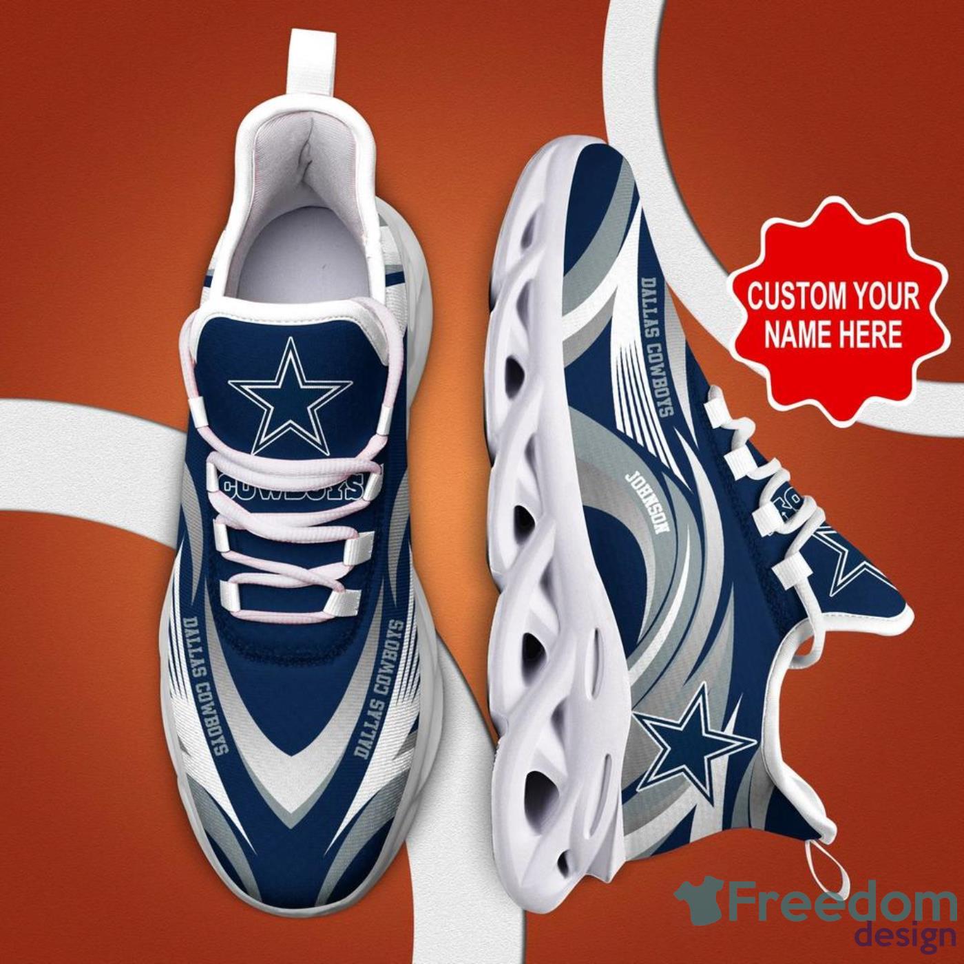 Dallas Cowboys Max Soul Sneakers Custom Name Running Shoes For Fans -  Freedomdesign