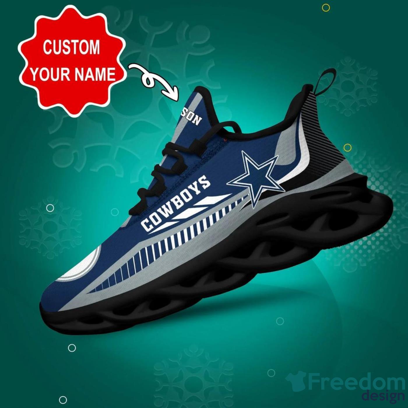 Dallas Cowboys NFL 3D Clunky Max Soul Shoes - Freedomdesign