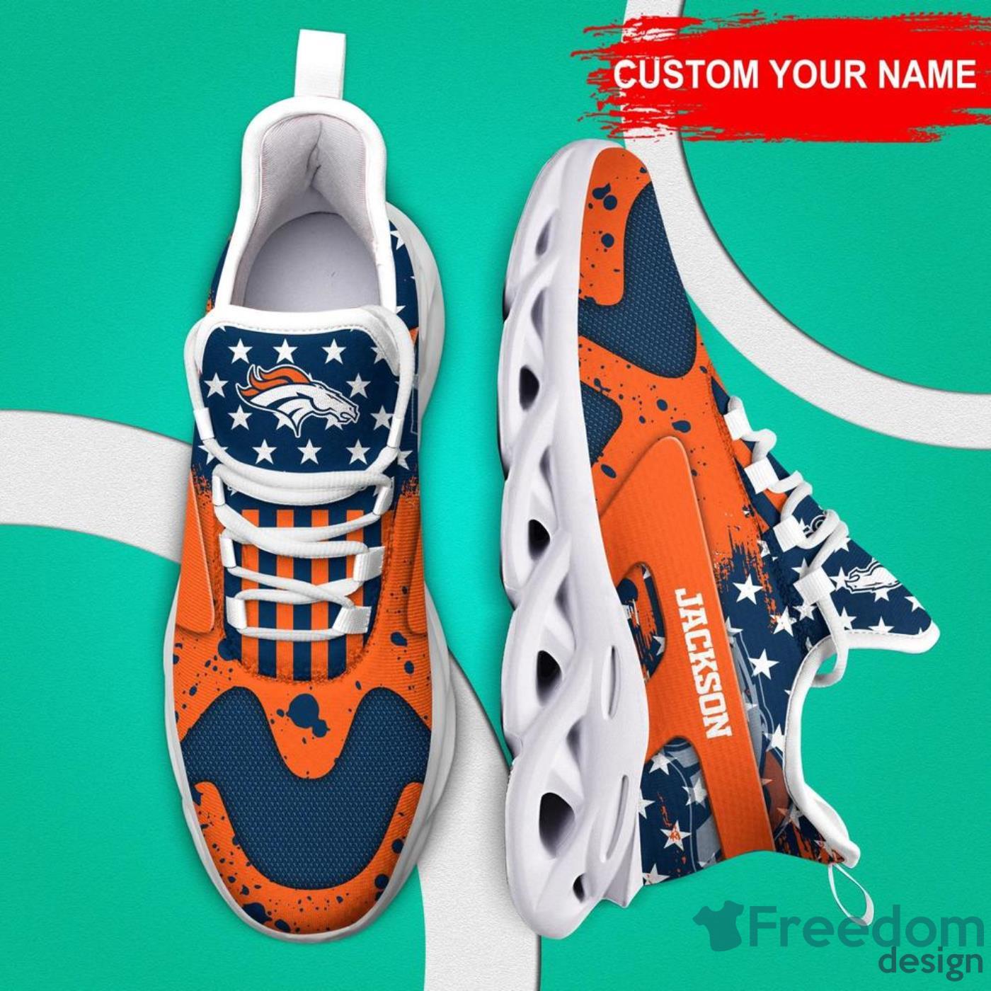 Denver Broncos Sport Sneakers NFL Max Soul Shoes - Freedomdesign