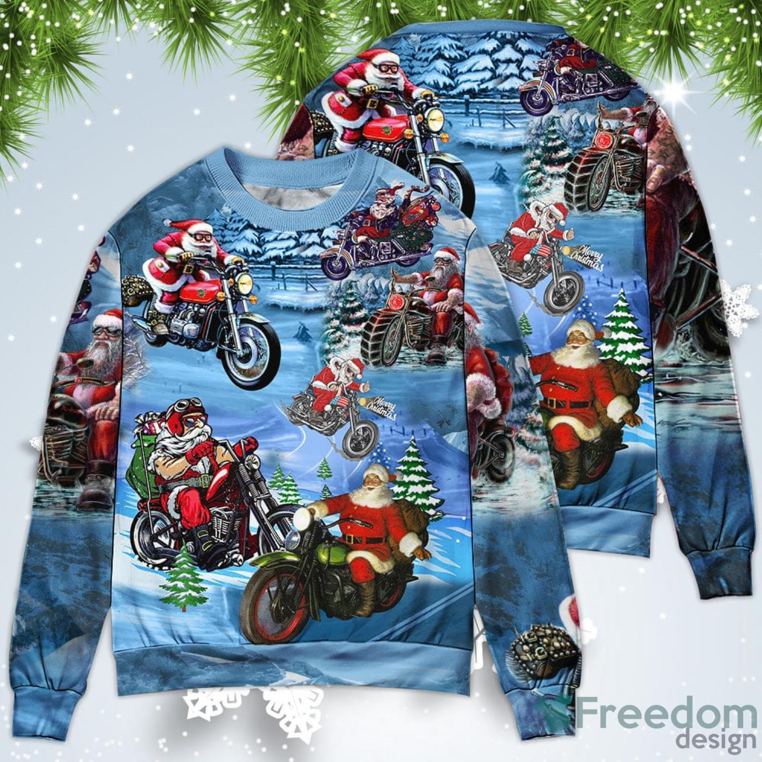 Driving With Santa Claus Christmas Sweatshirt Sweater