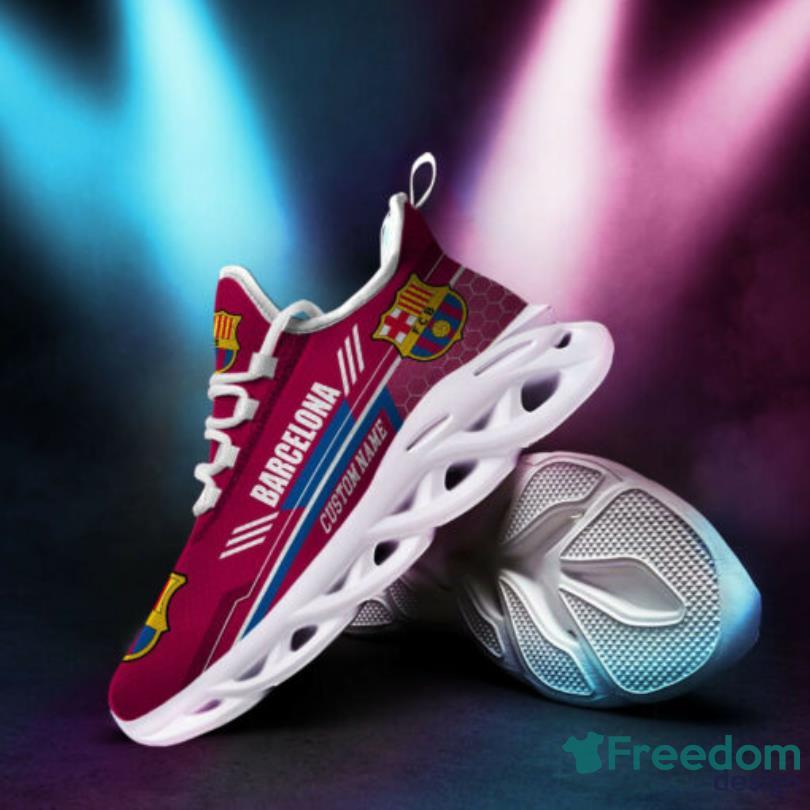 Fleksibel grill mangel FC Barcelona Custom Name Red Logo Sneakers Max Soul Shoes Gift For Fans  Sport - Freedomdesign