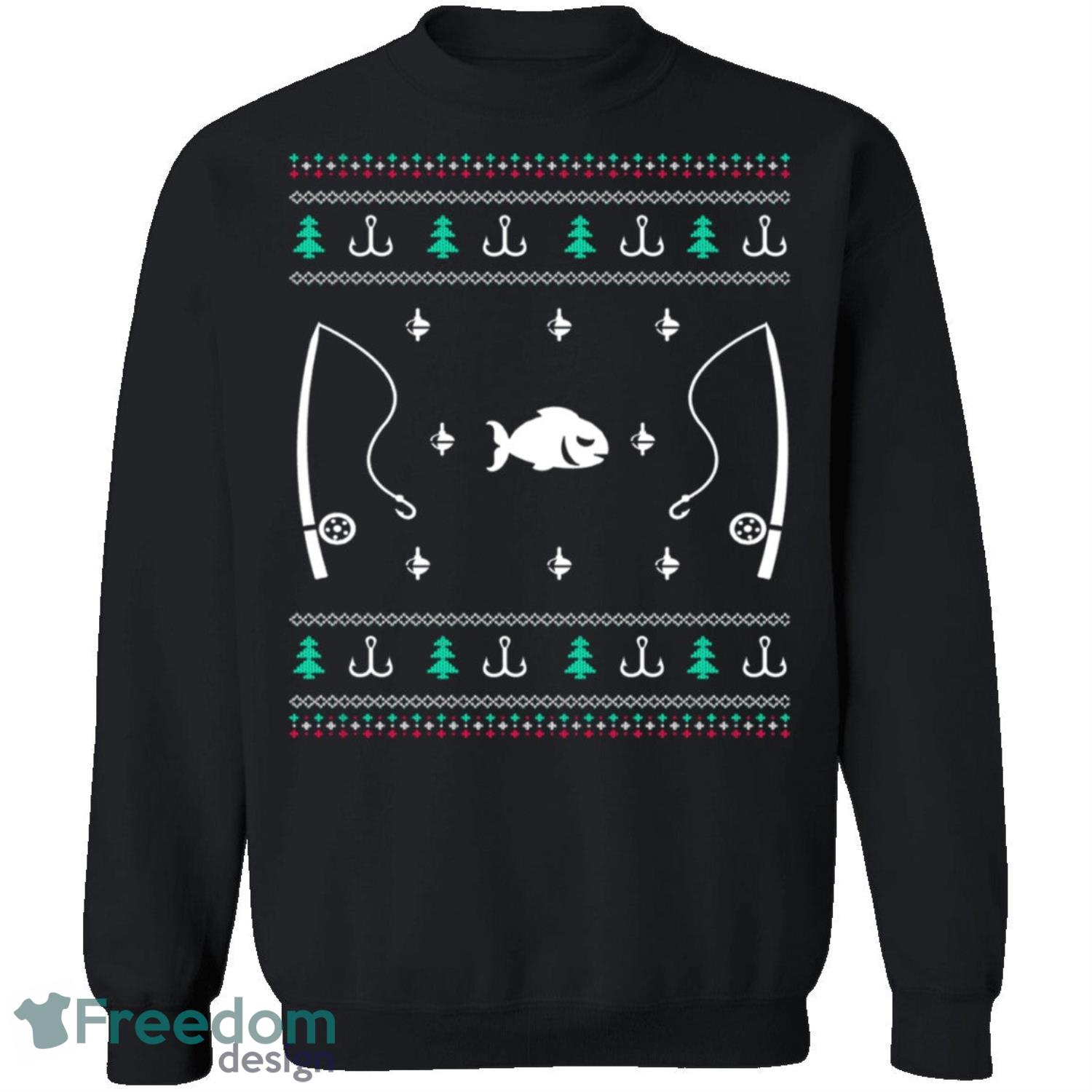 Fishing Knitting Pattern Ugly Christmas Sweatshirt - fishing-knitting-pattern-ugly-christmas-sweatshirt-2