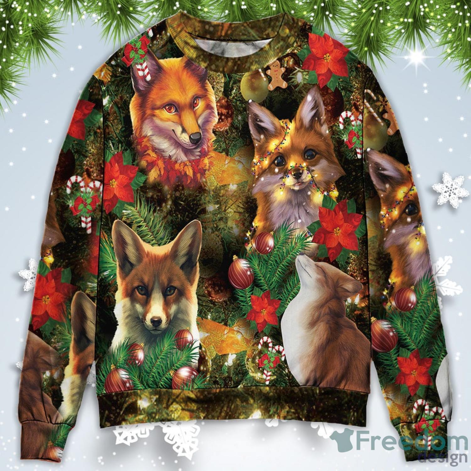 Foxmas Amazing Merry Christmas Sweatshirt Sweater Product Photo 1