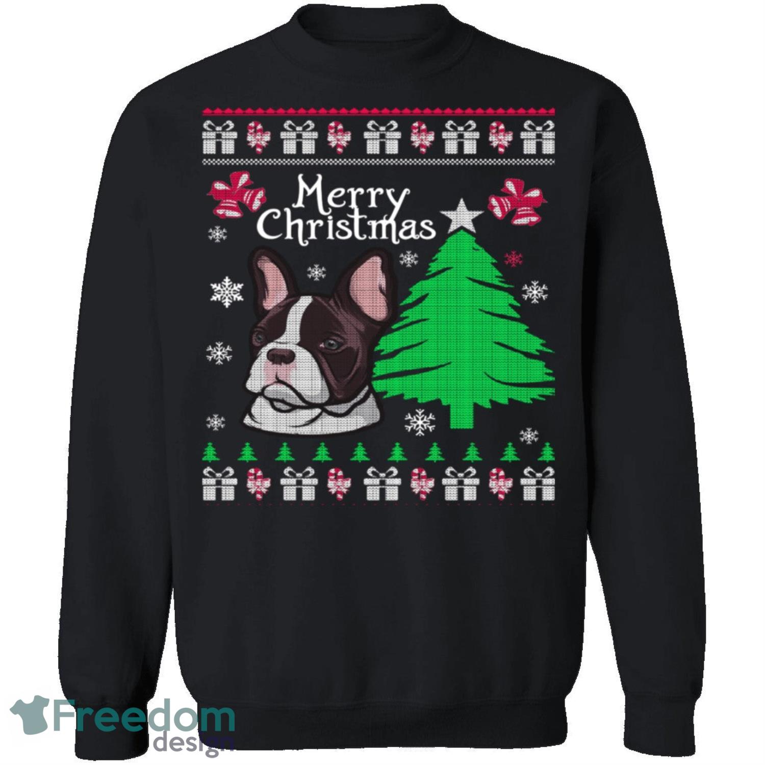 French Bulldog Knitting Pattern Ugly Christmas Sweatshirt - french-bulldog-knitting-pattern-ugly-christmas-sweatshirt-1