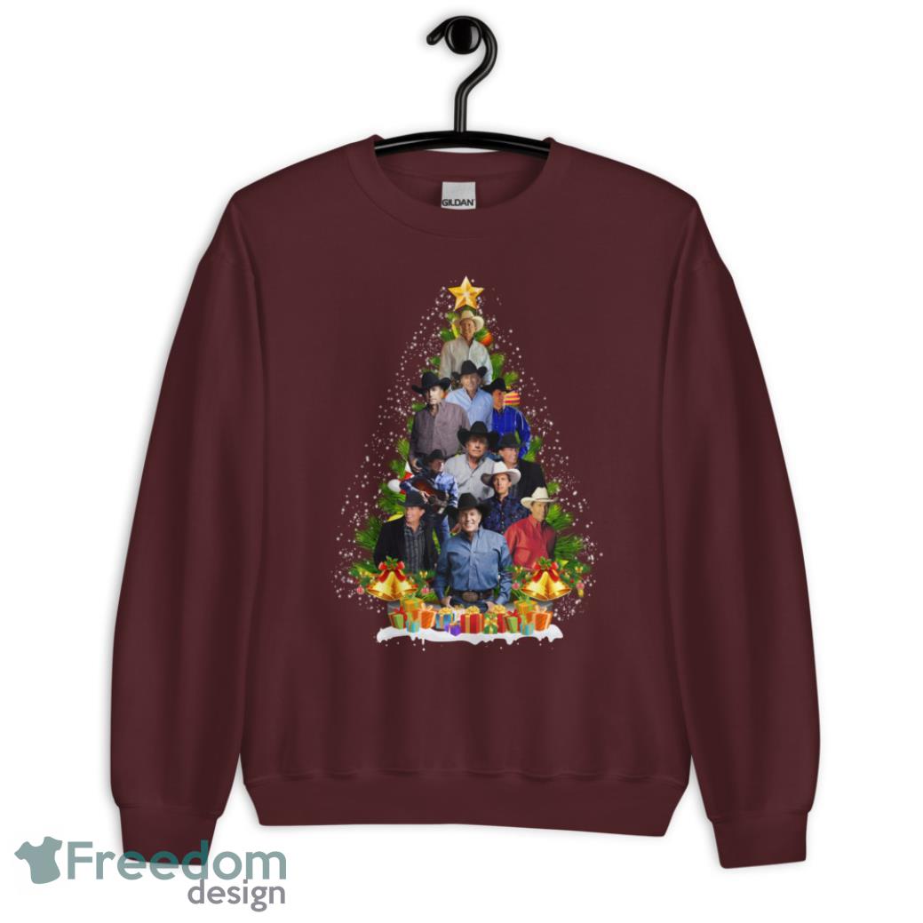 George Strait Christmas Tree Sweater - 2-G185 Crewneck Sweatshirt-2