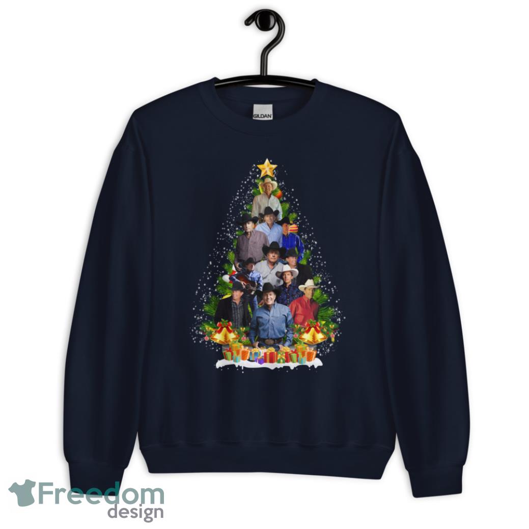 George Strait Christmas Tree Sweater - 1-G185 Crewneck Sweatshirt-1