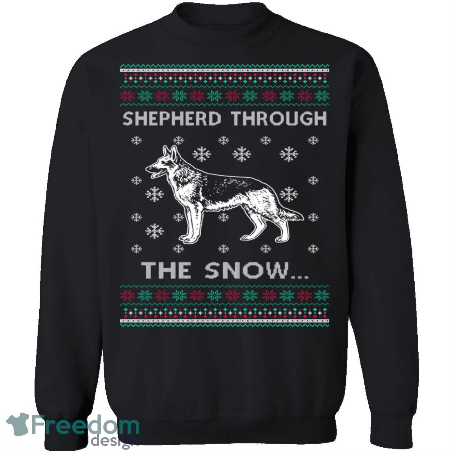 German Shepherd Knitting Pattern Ugly Christmas Sweatshirt - german-shepherd-knitting-pattern-ugly-christmas-sweatshirt-2