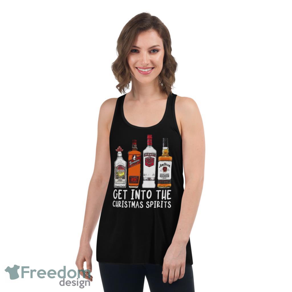Get Into The Christmas Spirits Funny Christmas T-shrit - Womens Flowy Racerback Tank Get Into The Christmas Spirits Funny Christmas T-shrit - Womens Flowy Racerback Tank