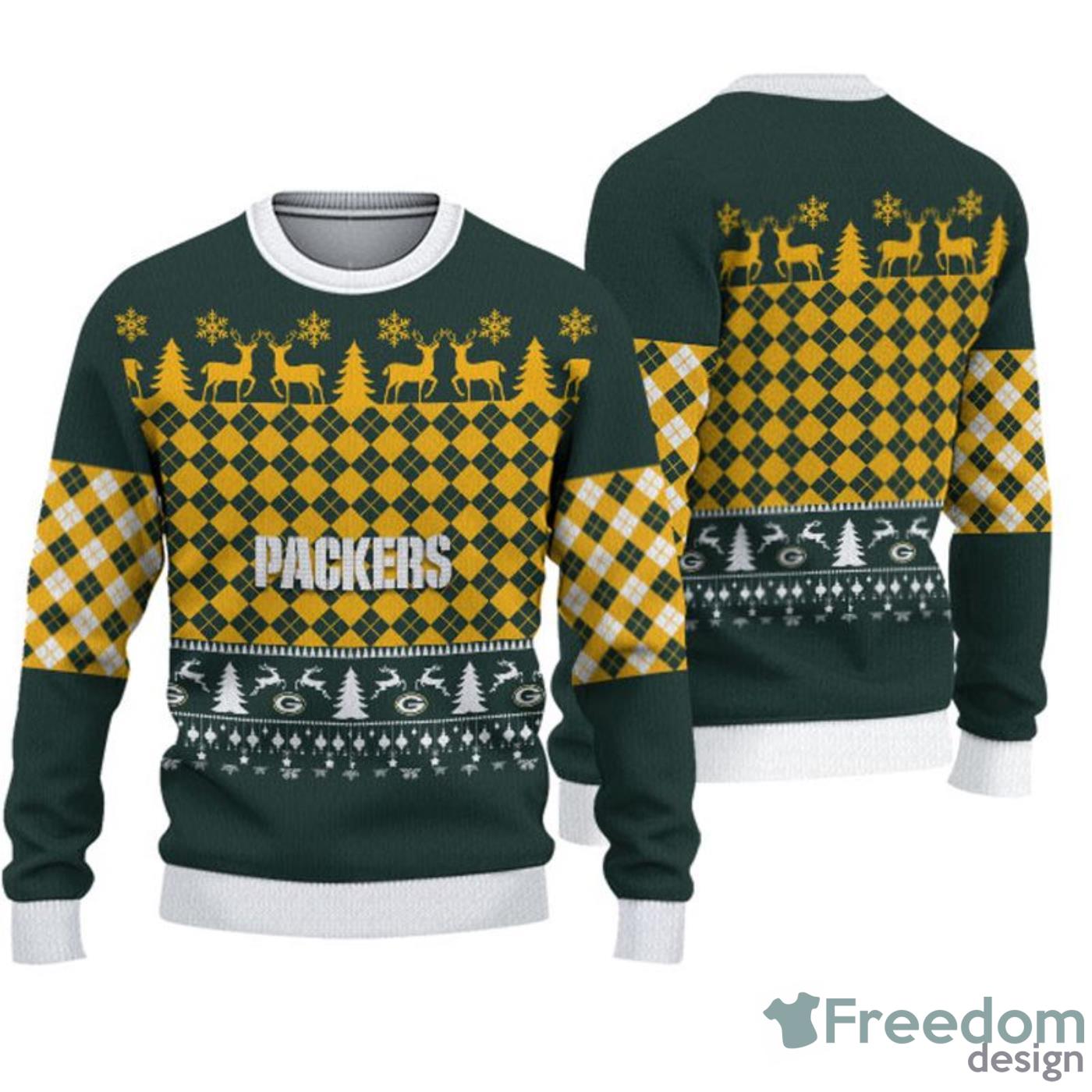 Green Bay Packers Dog Family Holiday Ugly Sweater, Size: S