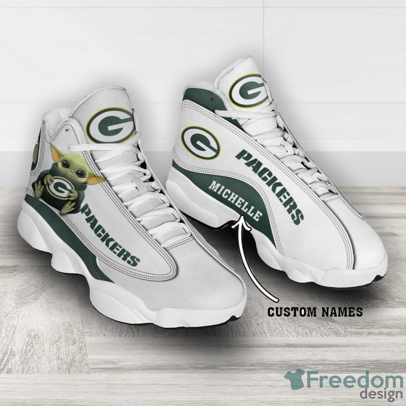 Green Bay Packers Air Jordan Sneaker Shoes - Freedomdesign