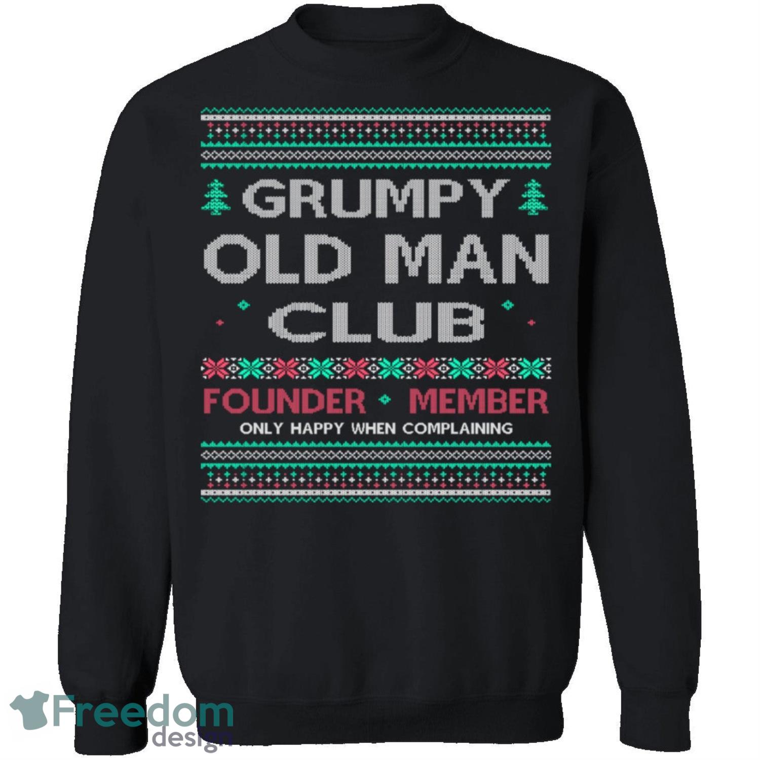 Grumpy Old Man Knitting Pattern Ugly Christmas Sweatshirt - grumpy-old-man-knitting-pattern-ugly-christmas-sweatshirt-2