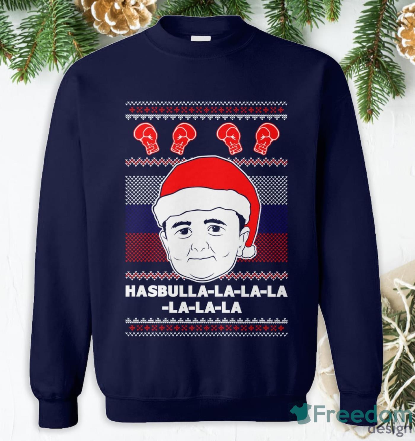 Hasbulla-La-La-La-La-La-La Mini Khabib Magomedov Russian Meme Christmas Gift Christmas Sweatshirt Product Photo 2 Hasbulla-La-La-La-La-La-La Mini Khabib Magomedov Russian Meme Christmas Gift Christmas Sweatshirt Product Photo 2
