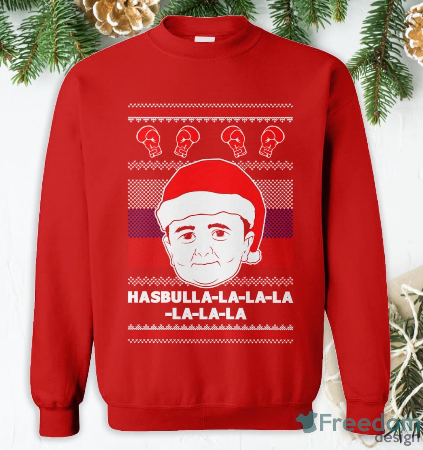 Hasbulla-La-La-La-La-La-La Mini Khabib Magomedov Russian Meme Christmas Gift Christmas Sweatshirt Product Photo 4 Hasbulla-La-La-La-La-La-La Mini Khabib Magomedov Russian Meme Christmas Gift Christmas Sweatshirt Product Photo 4
