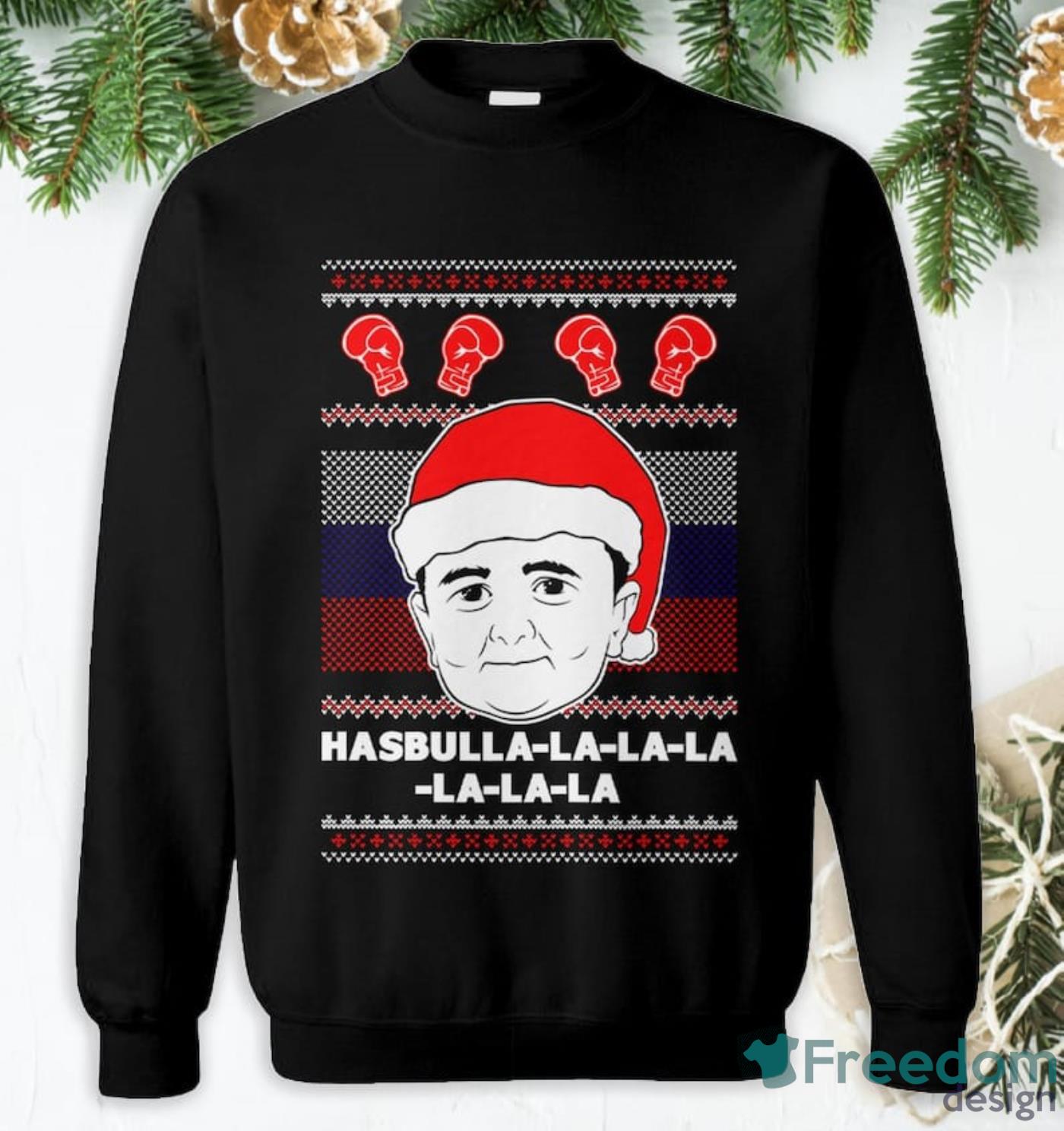 Hasbulla-La-La-La-La-La-La Mini Khabib Magomedov Russian Meme Christmas Gift Christmas Sweatshirt Product Photo 5 Hasbulla-La-La-La-La-La-La Mini Khabib Magomedov Russian Meme Christmas Gift Christmas Sweatshirt Product Photo 5