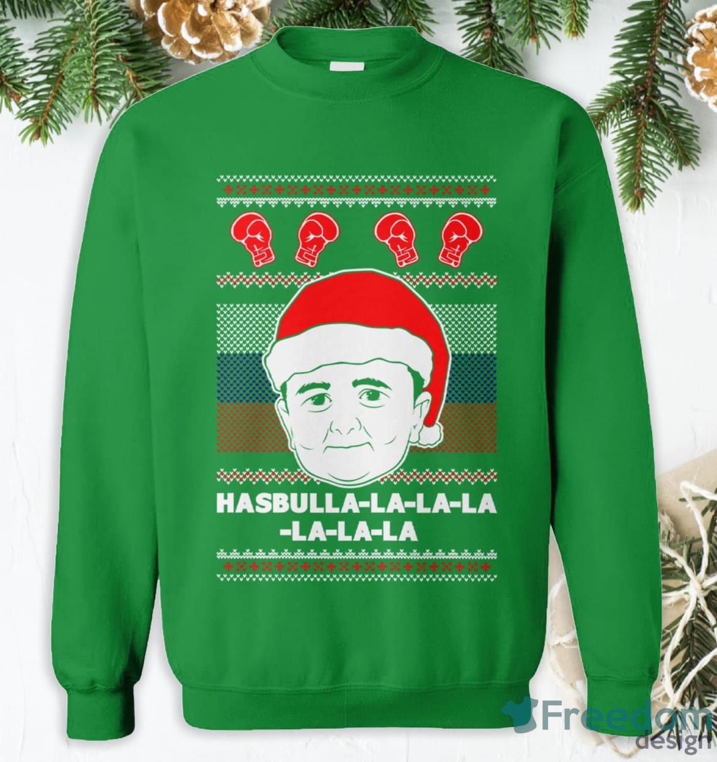 Hasbulla-La-La-La-La-La-La Mini Khabib Magomedov Russian Meme Christmas Gift Christmas Sweatshirt Product Photo 1 Hasbulla-La-La-La-La-La-La Mini Khabib Magomedov Russian Meme Christmas Gift Christmas Sweatshirt Product Photo 1