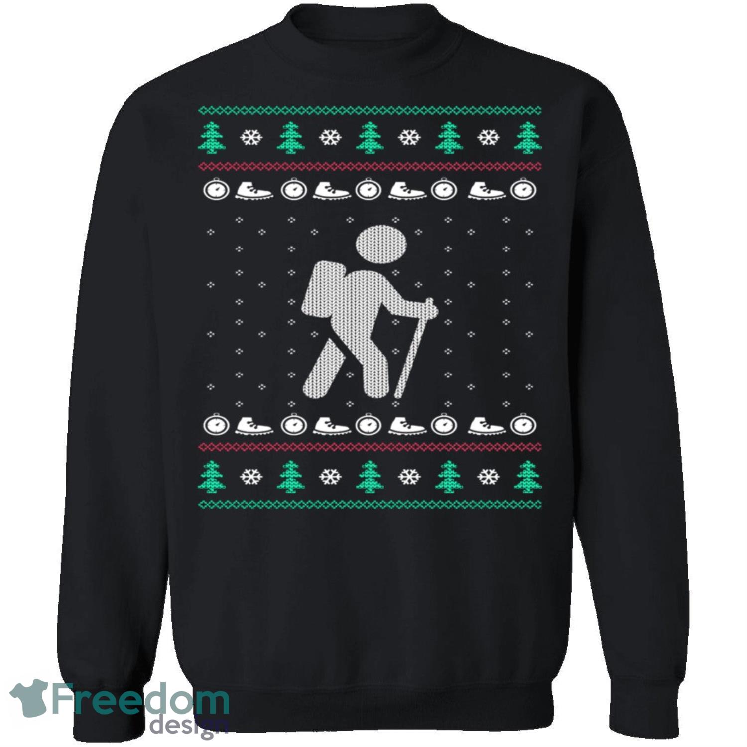 Hiking Knitting Pattern Ugly Christmas Sweatshirt - hiking-knitting-pattern-ugly-christmas-sweatshirt-2