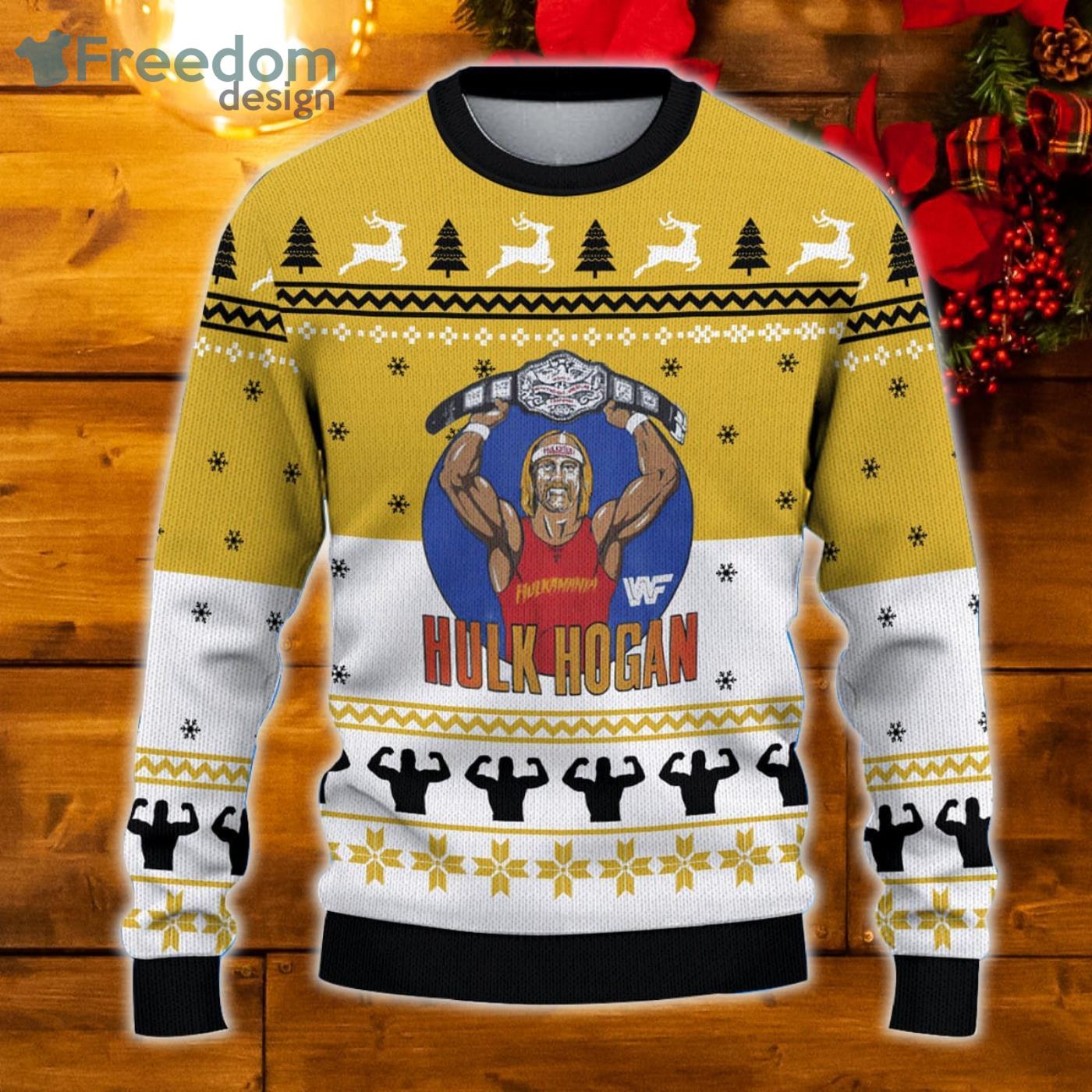 Hulkamania Hulk Hogan Ugly Christmas Sweater - Freedomdesign