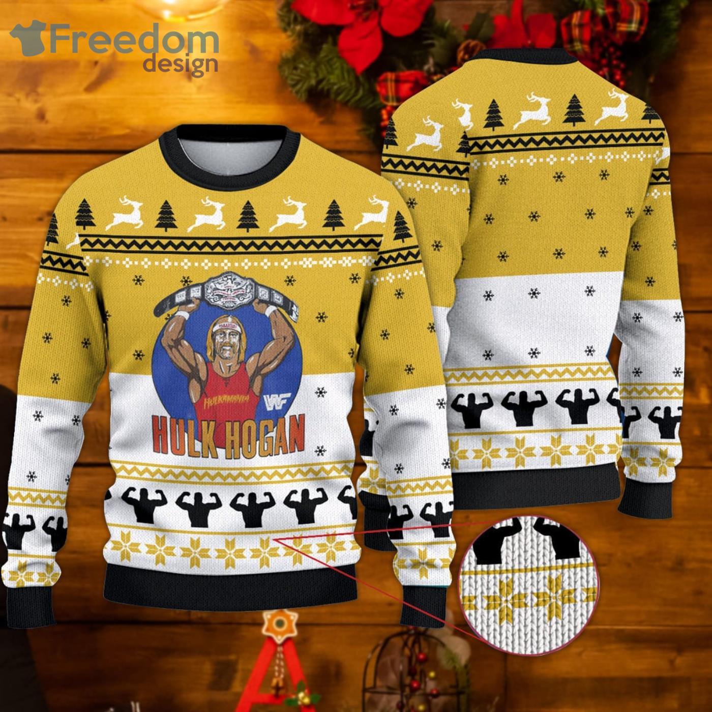Hulkamania Hulk Hogan Ugly Christmas Sweater - Freedomdesign