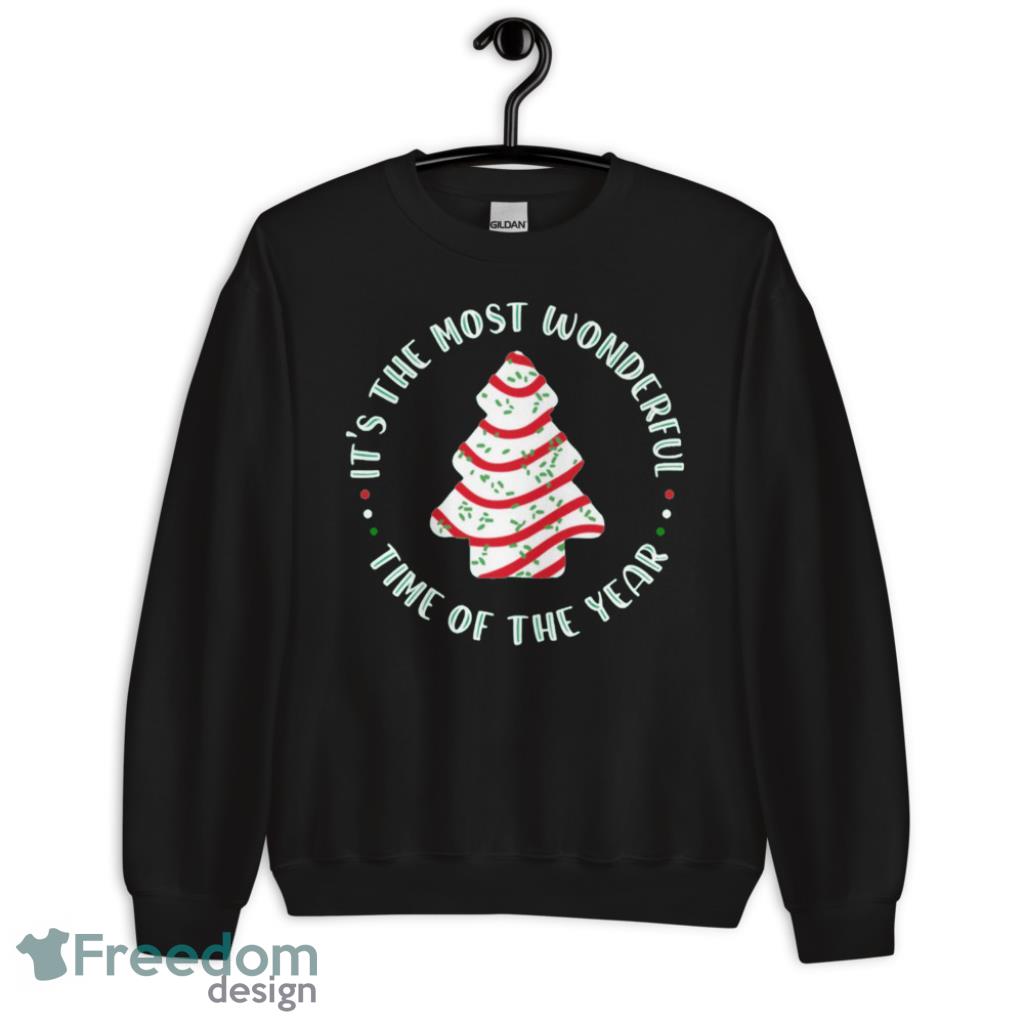 It's The Most Wonderful Christmas Tree Cake Merry Christmas Shirt - 1Unisex Crewneck Sweatshirt