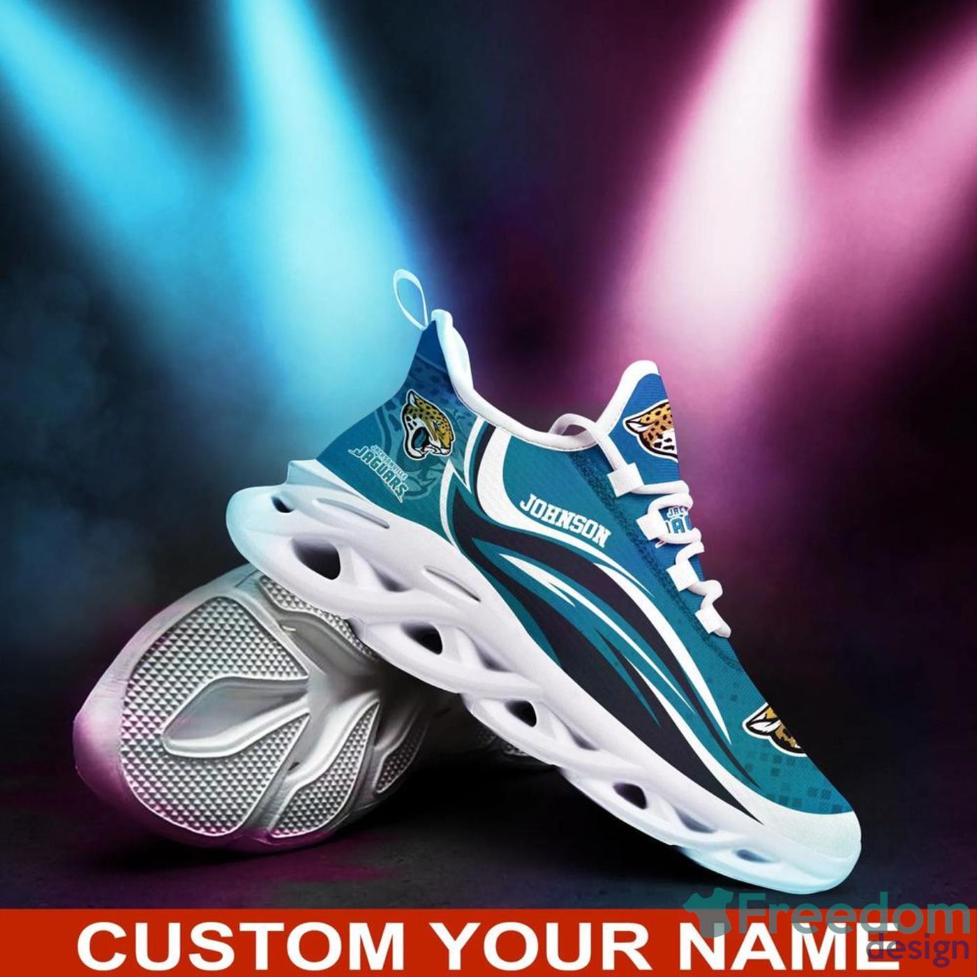 Jacksonville Jaguars Max Soul Sneakers Custom Name Running Shoes For Fans -  Freedomdesign