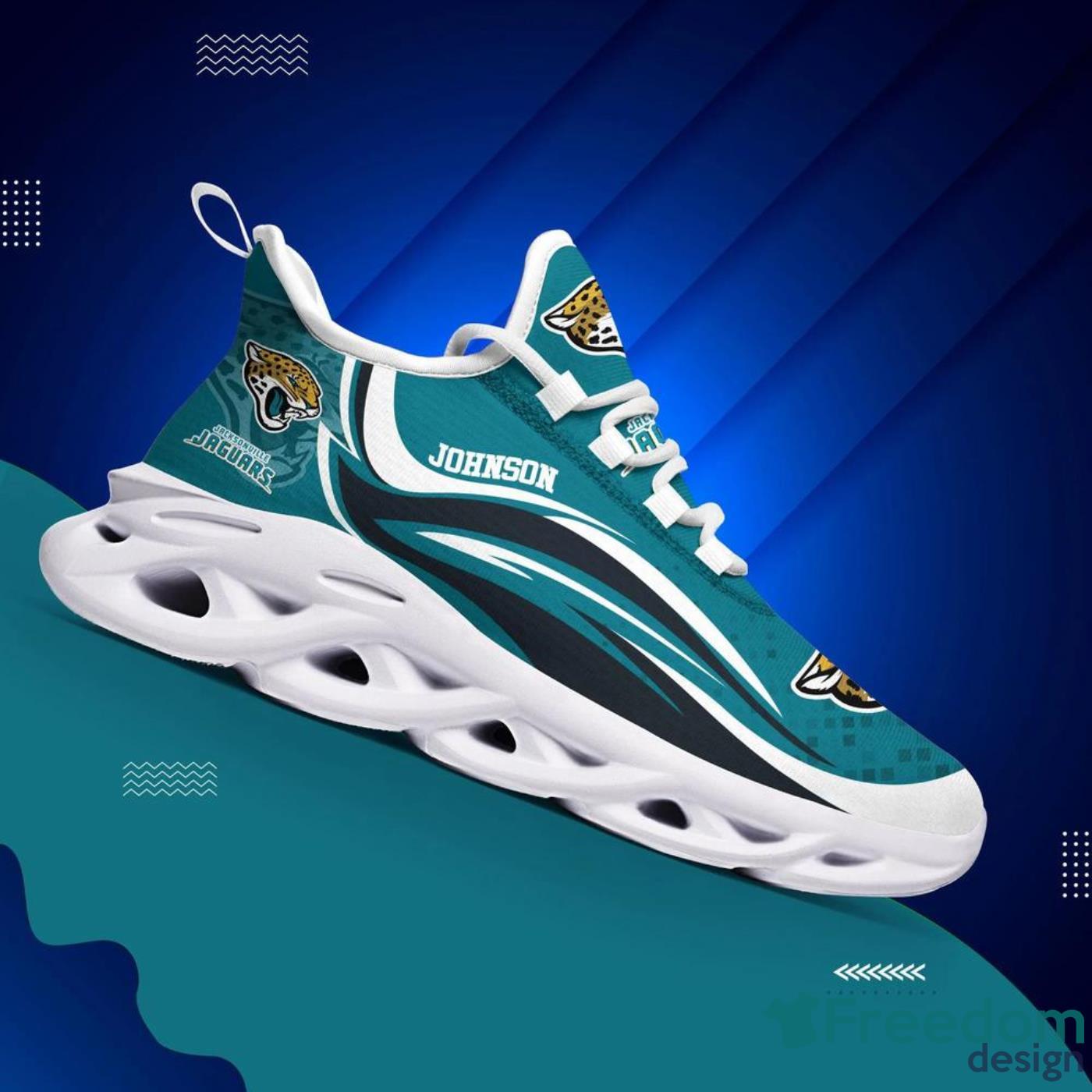 Jacksonville Jaguars NFL Flag American Running Sneaker Custom Name Max Soul  Shoes - YesItCustom