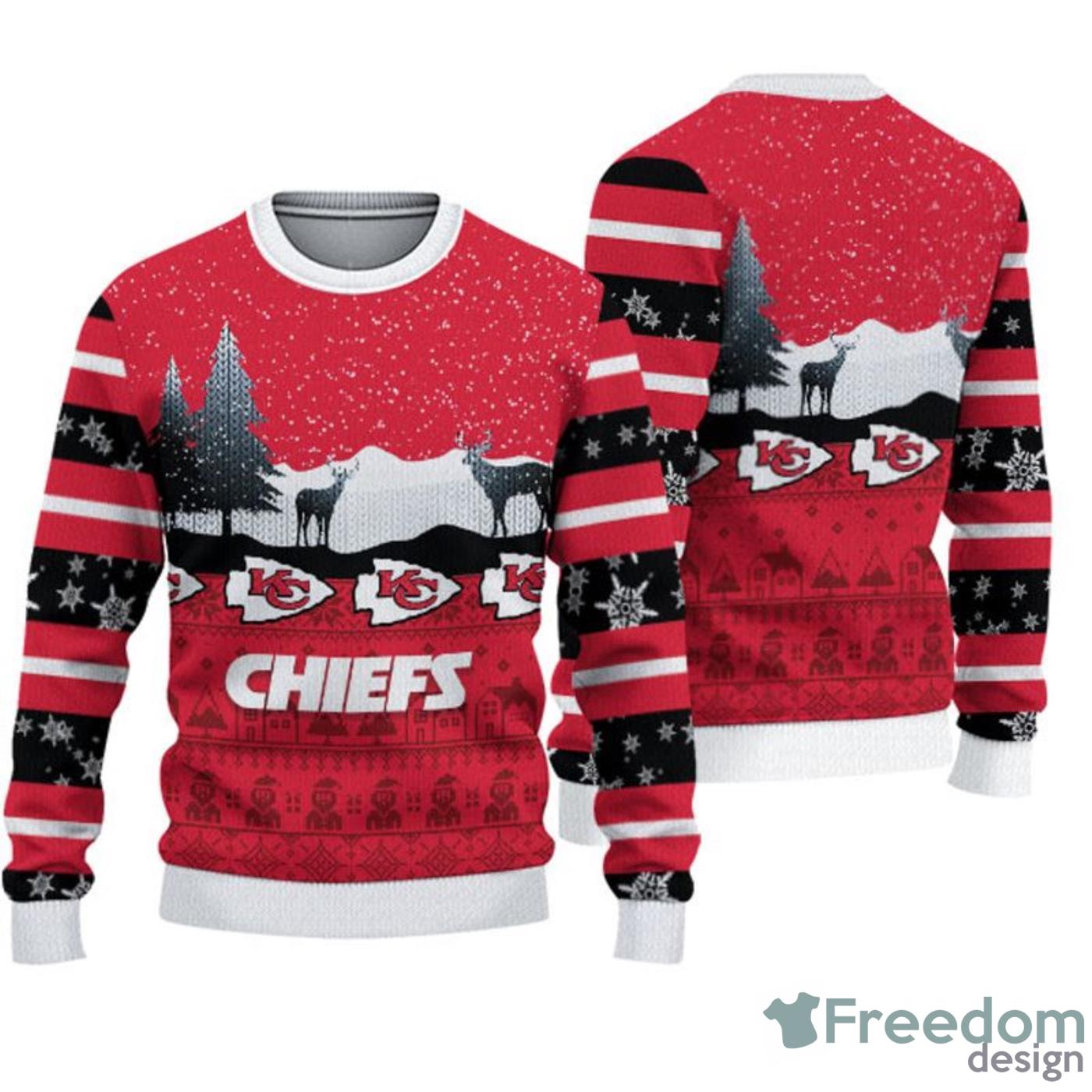 Kansas City Chiefs Reindeer Christmas Gift Ugly Christmas Sweater -  Freedomdesign