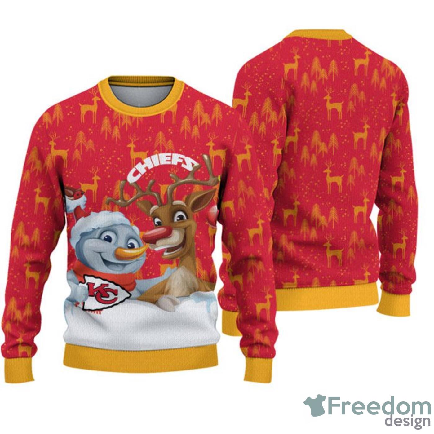 Kansas City Chiefs Christmas Reindeer Ugly Christmas Sweater