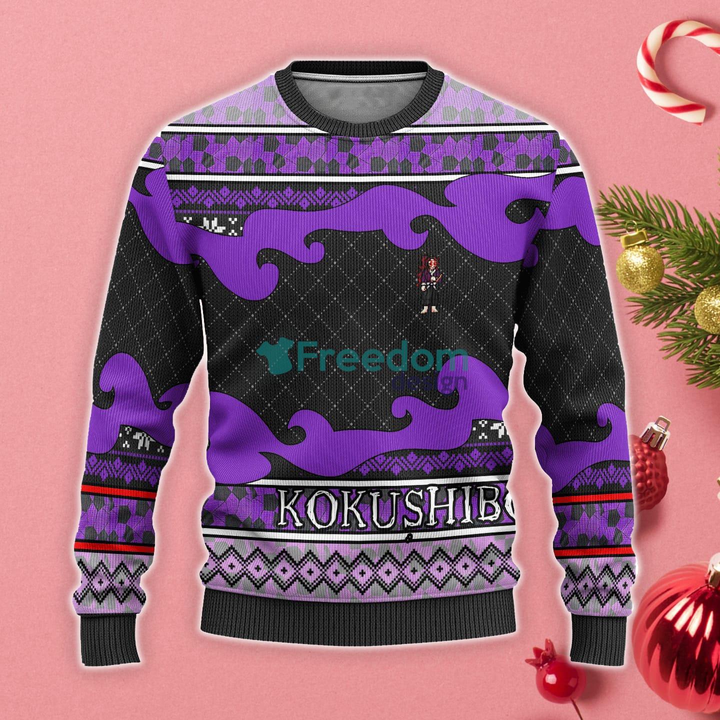 Demon Slayer Kokushibo Anime Xmas Ugly Christmas Sweater Gift For Men Women  - Banantees