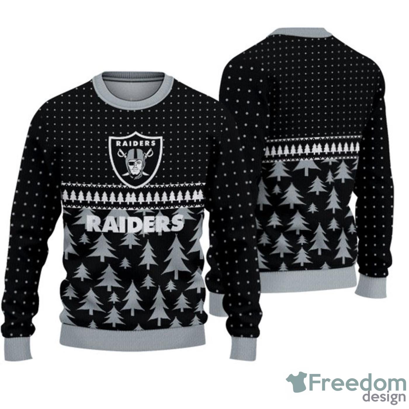 Las Vegas Raiders Christmas Pattern Ugly Christmas Sweater