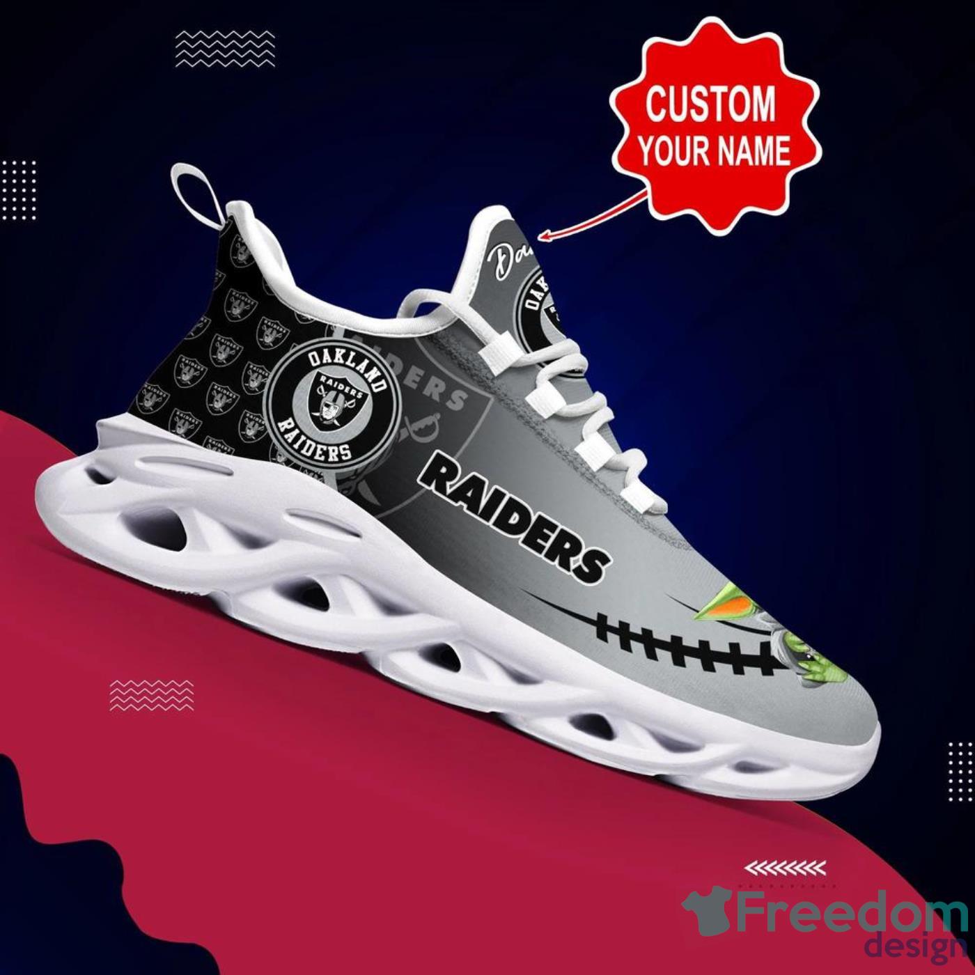 Las Vegas Raiders NFL Clunky Max Soul Shoes Custom Name Ideal Gift For Men  And Women Fans