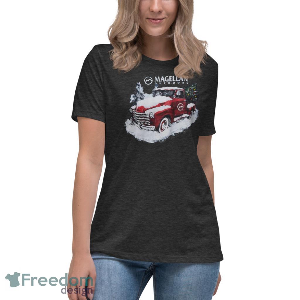 Magellan Outdoors Red Truck And Christmas Tree Shirt image Magellan Outdoors Red Truck And Christmas Tree Shirt