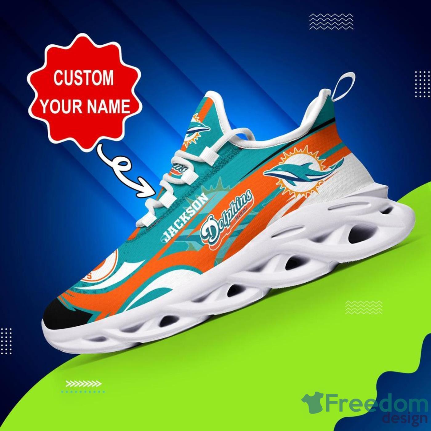 Miami Dolphins style1 Design Max Soul Shoes For Men And Women - Banantees