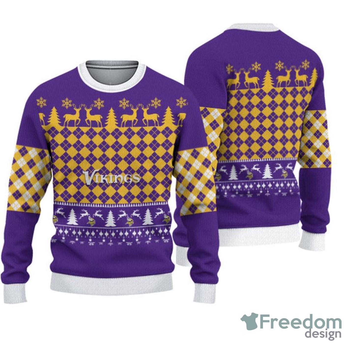 Justin Jefferson I Love You 3000 Minnesota Vikings Ugly Christmas Sweater -  Tagotee