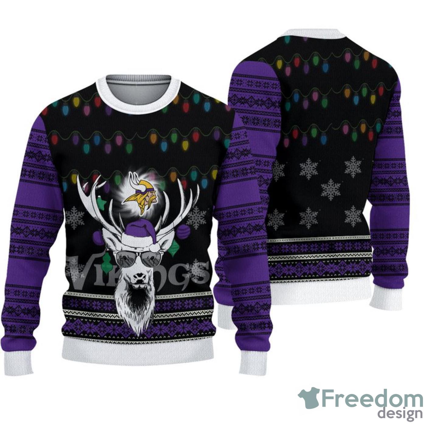 For Fans Minnesota Vikings Ugly Christmas Sweater Funny Christmas Gift