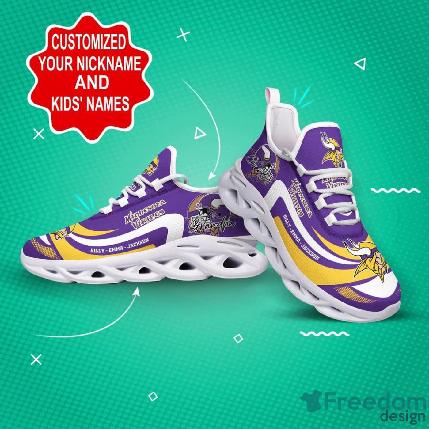 Minnesota Vikings Camo Camouflage Design Running Sneaker Max Soul Shoes  Gift For Men And Women - Freedomdesign