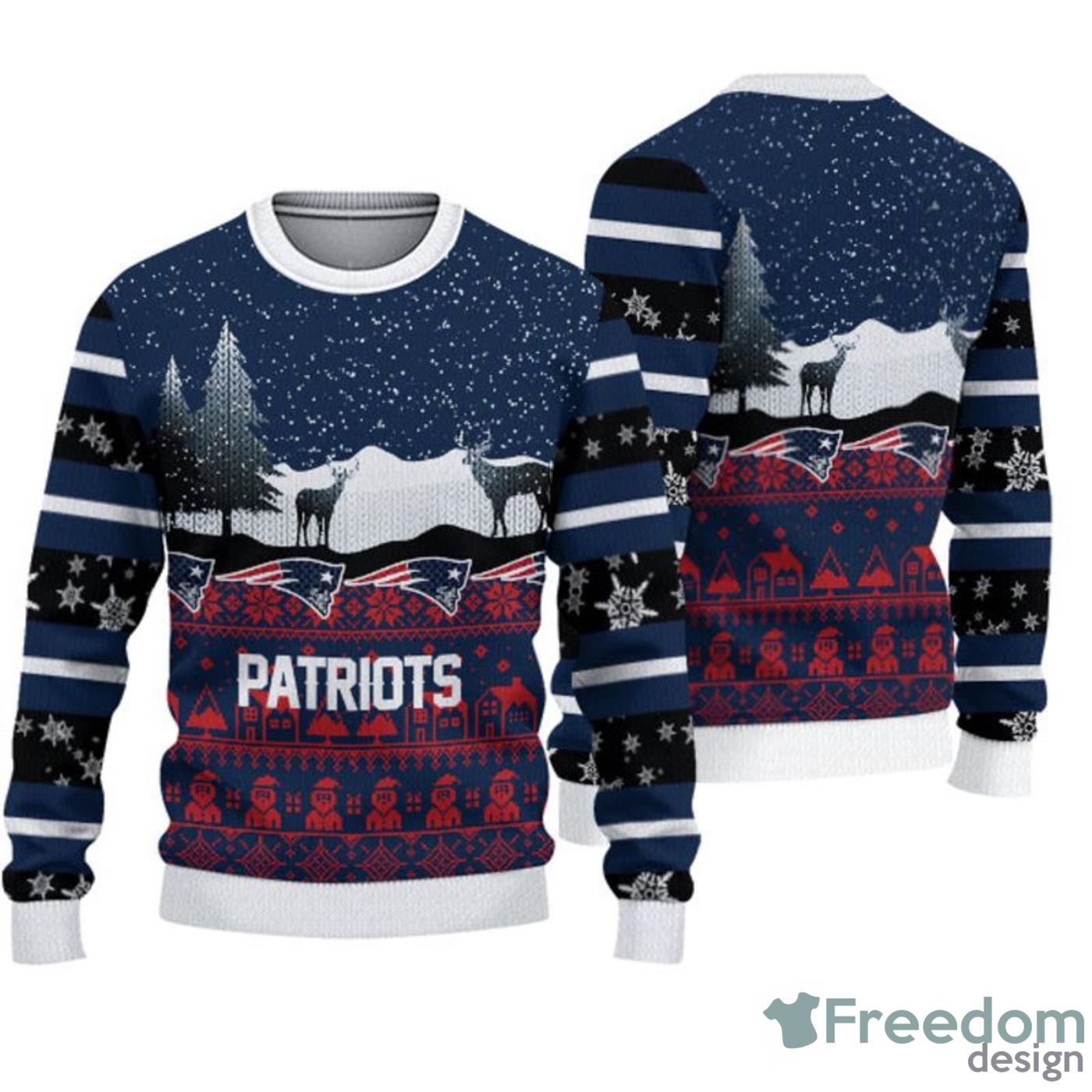 Pumpkin New England Patriots Ugly Christmas Sweater - T-shirts Low Price