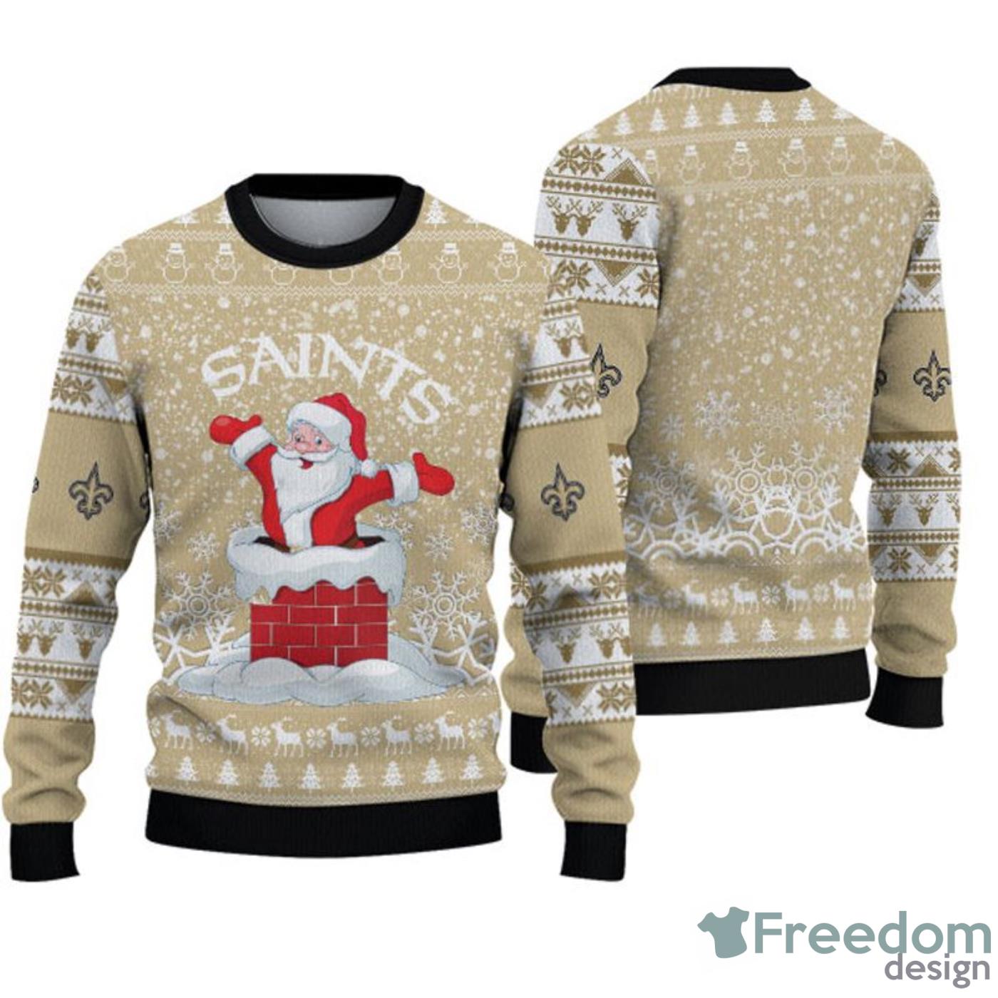 New Orleans Saints Check Christmas Gift Ugly Christmas Sweater -  Freedomdesign