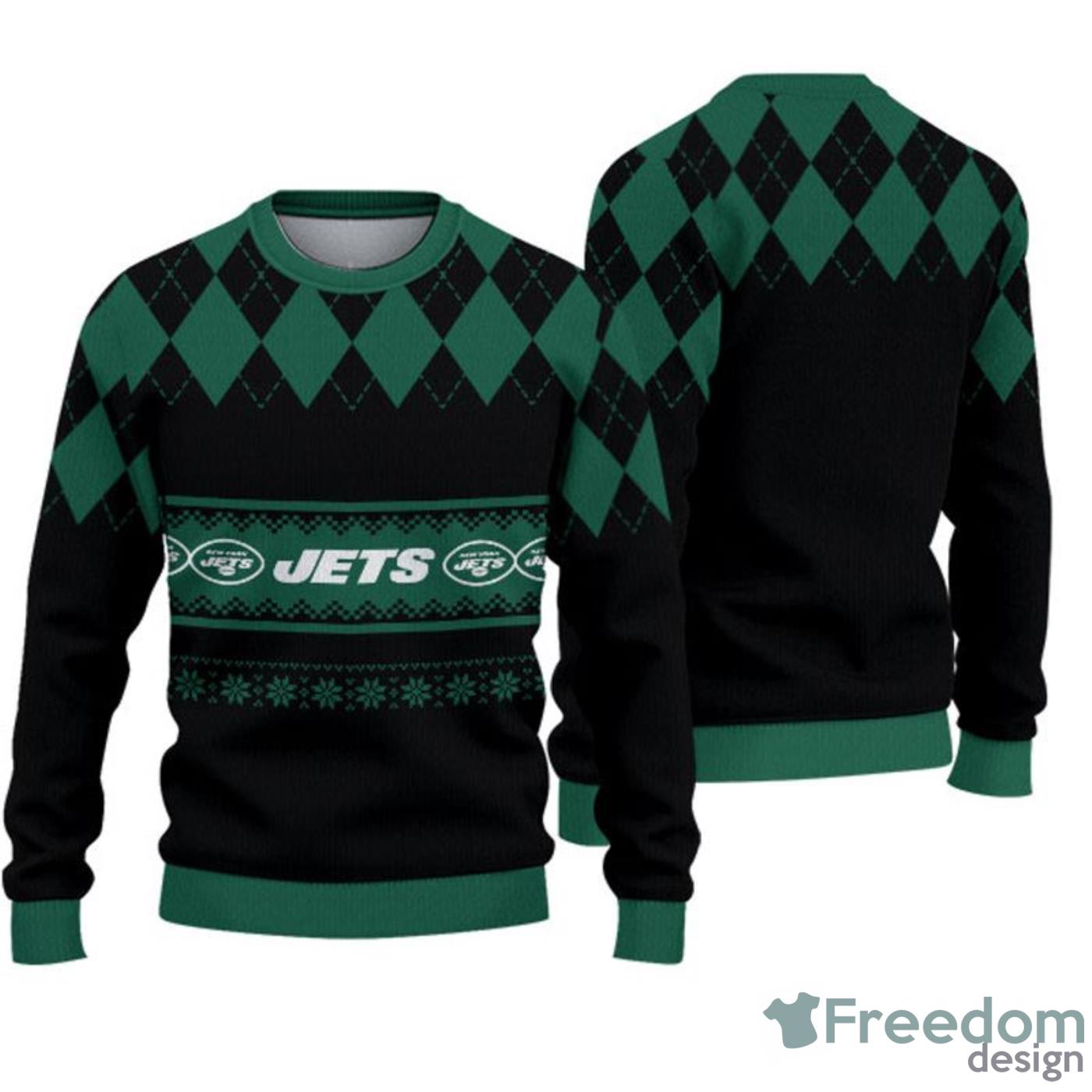 New York Jets Christmas Reindeers Pattern Ugly Christmas Sweater -  Freedomdesign