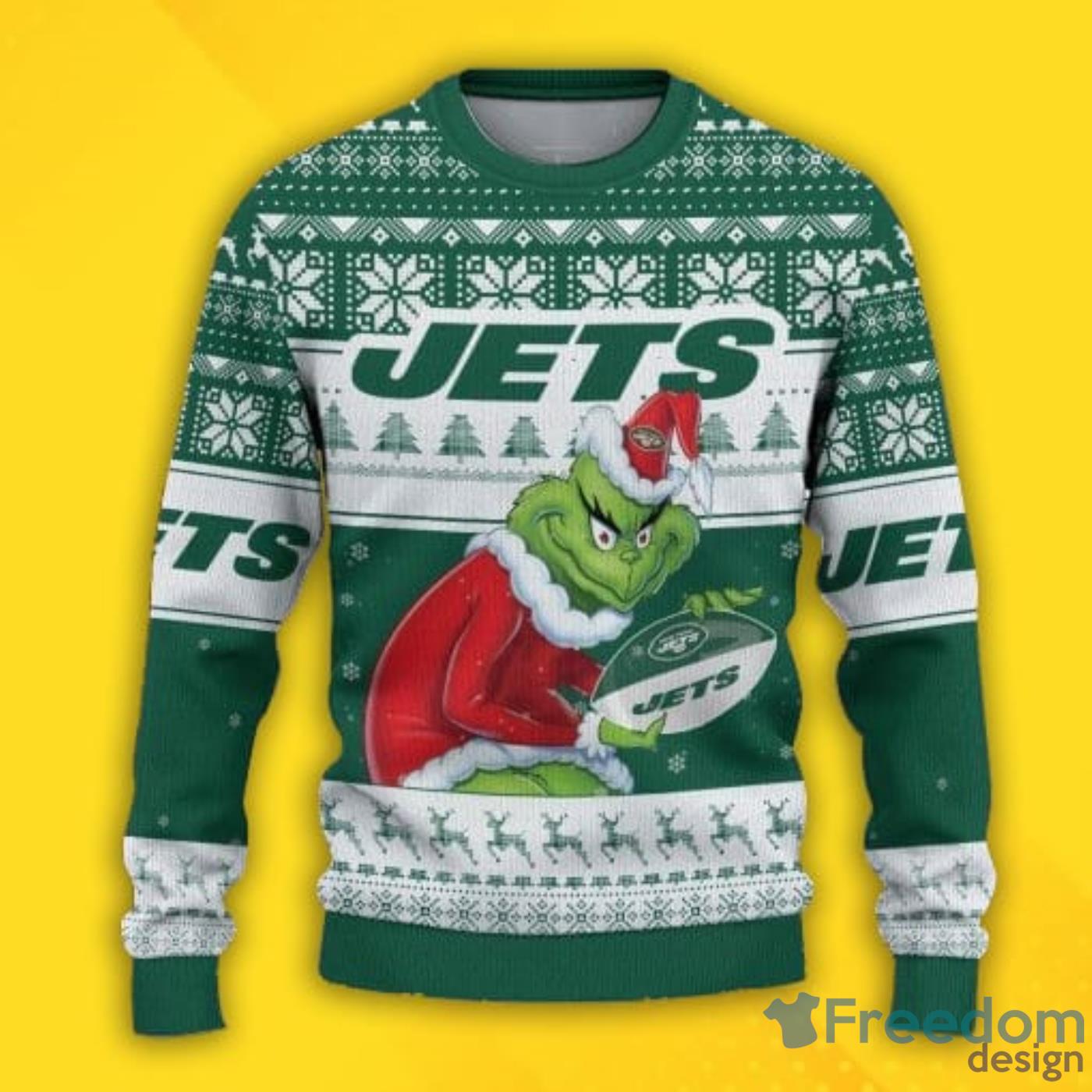 NFL New York Jets Christmas Gift All Over Print Ugly Christmas Sweater -  Freedomdesign