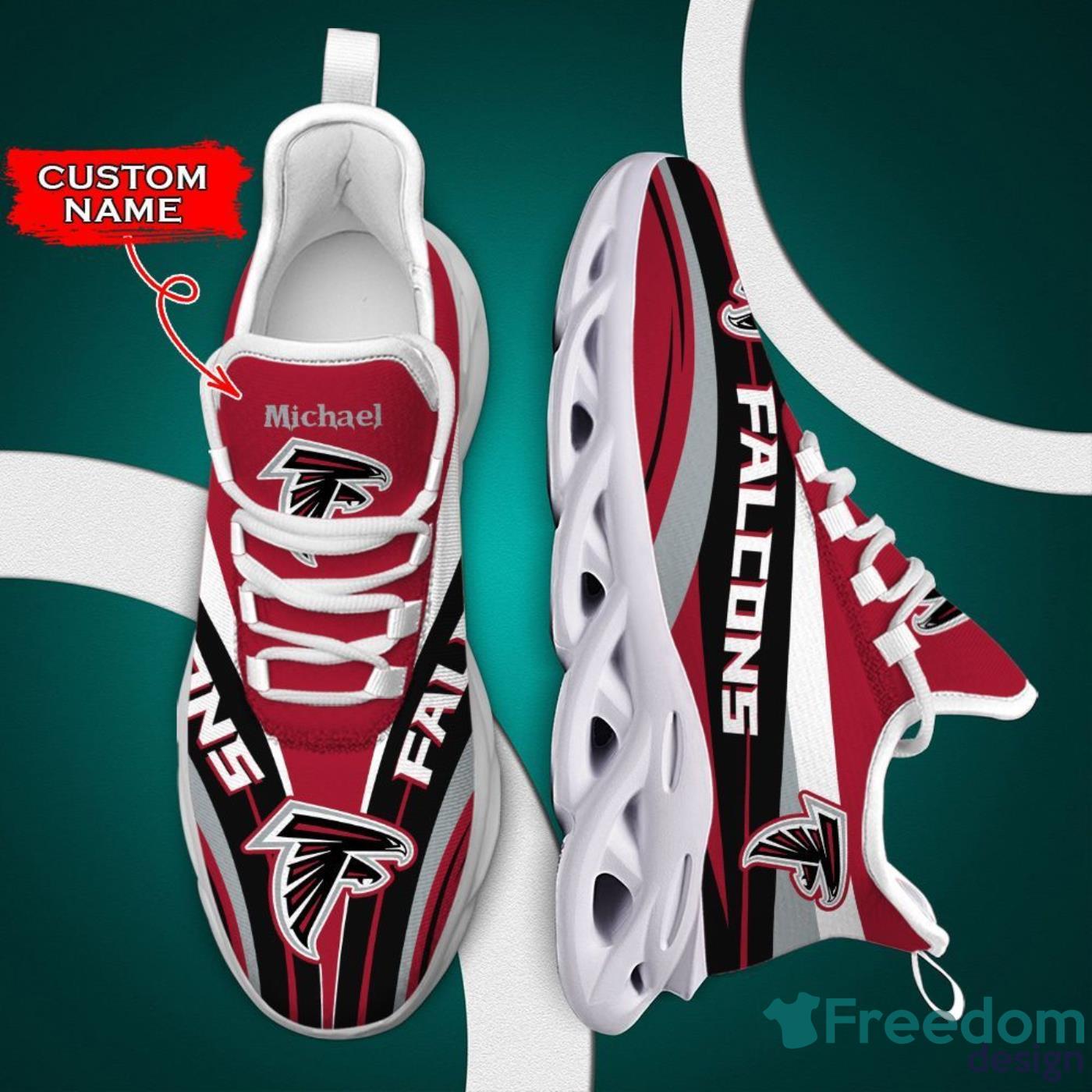 NFL Atlanta Falcons Red Black Max Soul Shoes Running Sneakers - T-shirts  Low Price