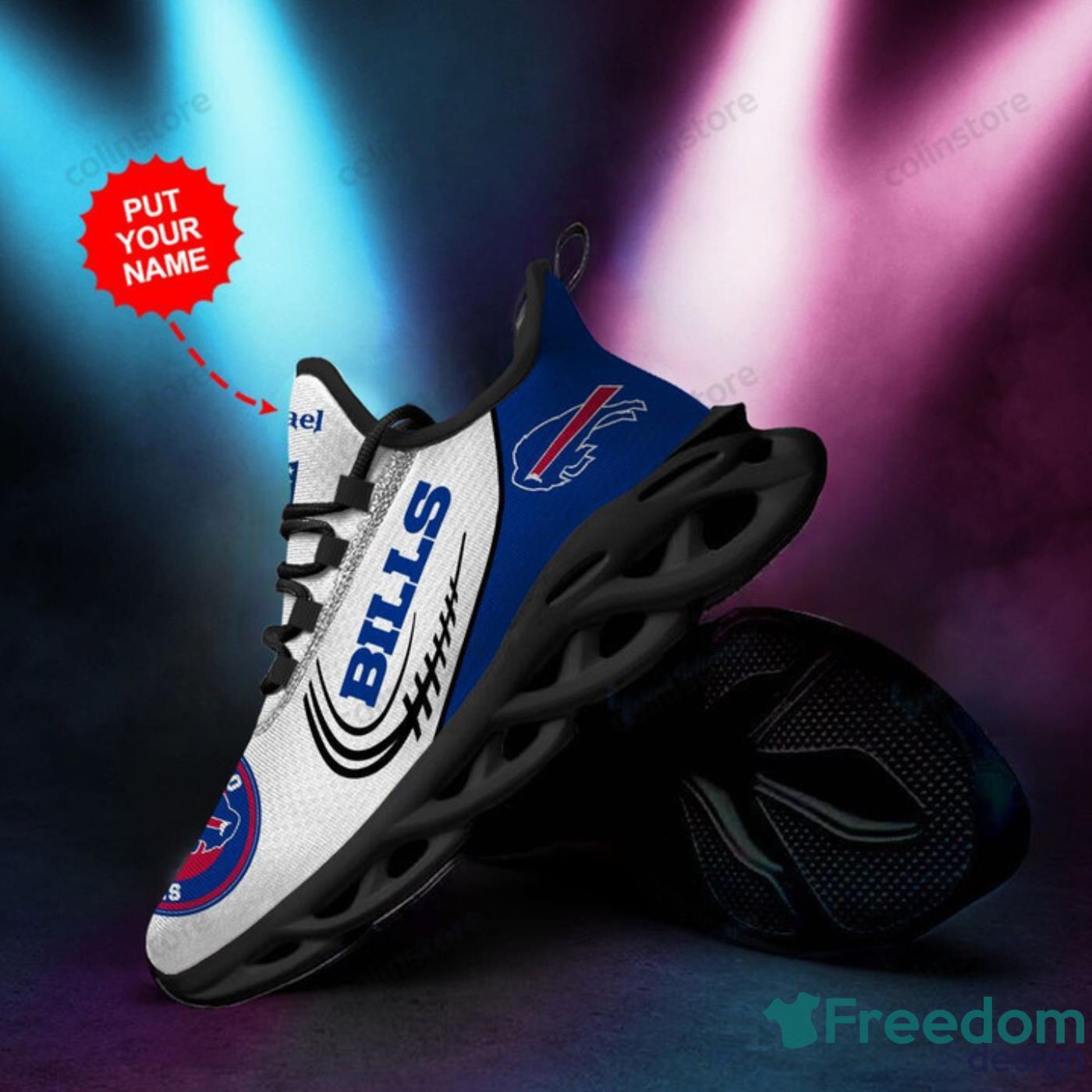 NFL Buffalo Bills Custom Name White Blue Trending Max Soul Shoes Gift For  Fans Sport