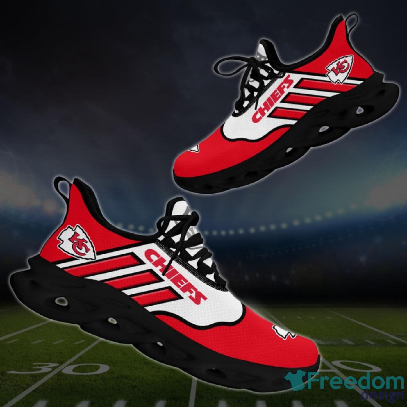 NFL Kansas City Chiefs Red White Max Soul Shoes Gift For Fans Sport