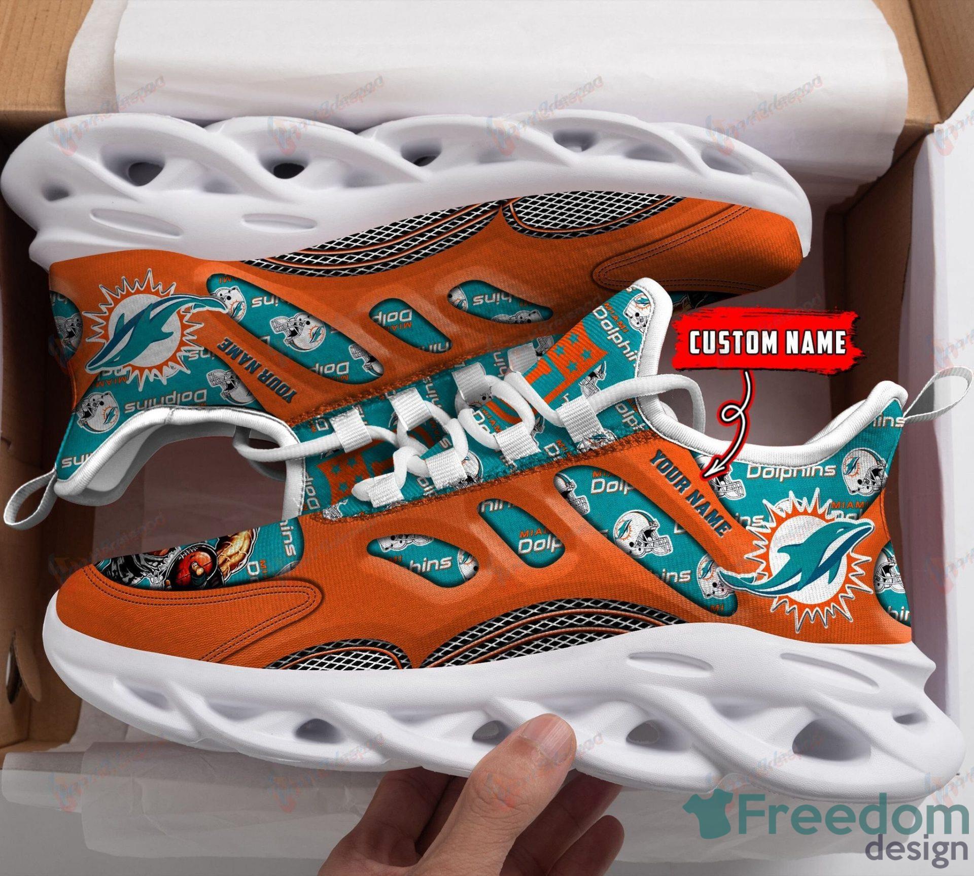 Miami Dolphins NFL Max Soul Shoes Custom Name Sneakers Running Shoes For  Fans - Freedomdesign