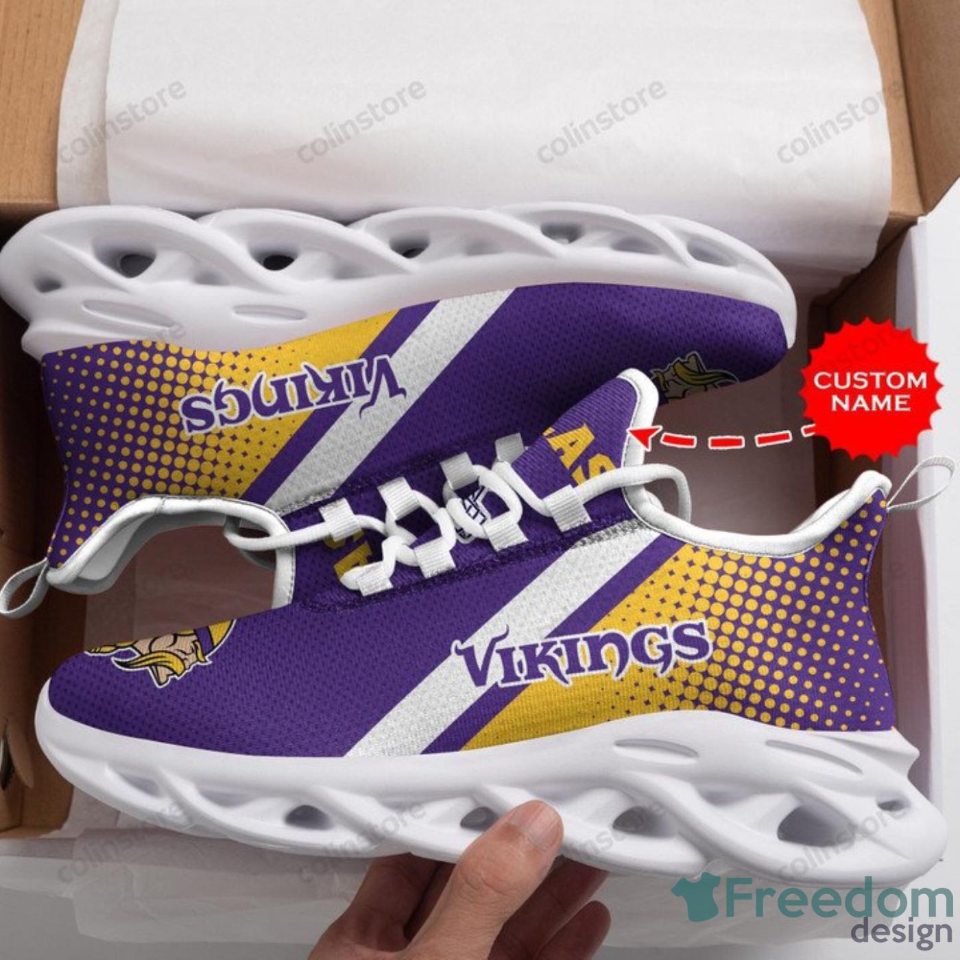 Personalized NFL Minnesota Vikings Custom Name Air Force Shoes - Tagotee