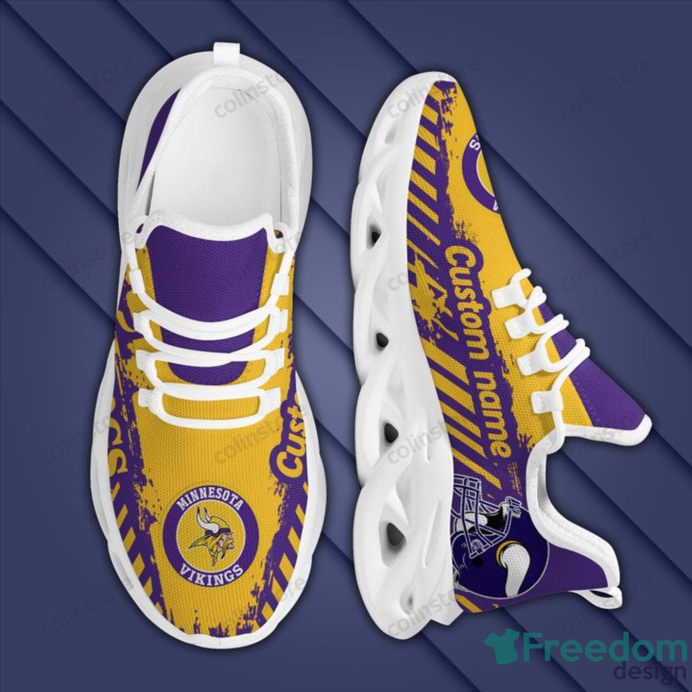 Minnesota Vikings NFL Womens Stripe Canvas Shoes